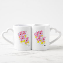 Älskares mugg Tropiska blommor