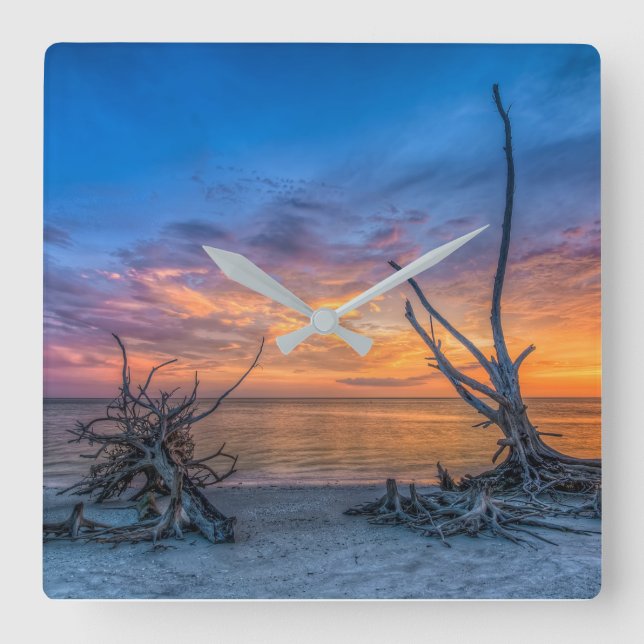 Älskareträden Fyrkantig Klocka (Framsida)