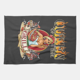 Älskarinna i grillen för kvinnor som Kärlek mot ga Kökshandduk