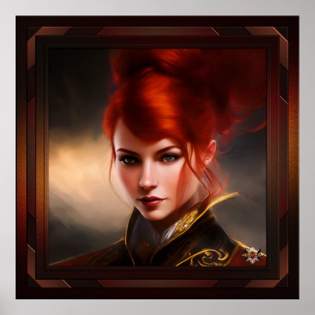 Älskarinna i Vind AI-konceptet Art av Xzendor 7 Poster (Framsidan)