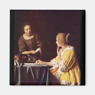 Älskarinna och maid av Johannes Vermeer Magnet