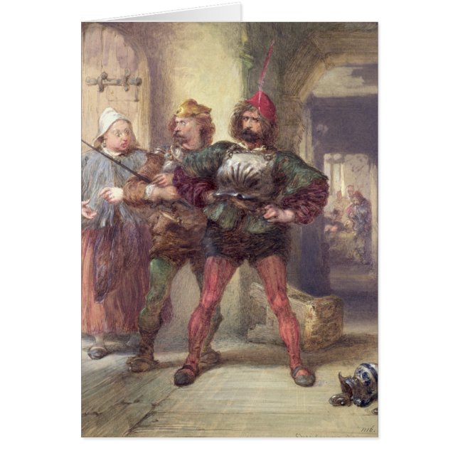 Älskarinna snabbt, Nym och Bardolph Hälsningskort (Framsidan)