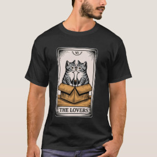 Älskarna Kramar Katter Roligt Tarotkort Katt 2 T Shirt