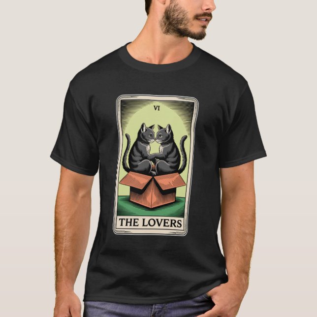 Älskarna Tarotkort Knullande Katter Katt 1 T Shirt (Framsida)