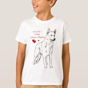 Älskat av en tysk herde för vit tee shirt