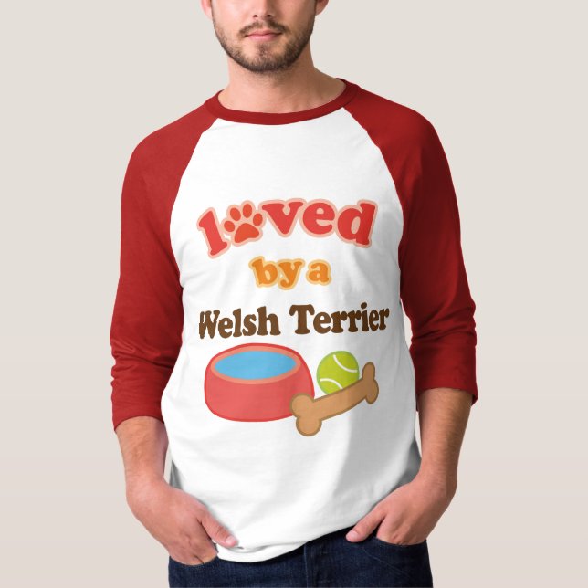 Älskat av en walesisk Terrier (hund aveln) T Shirt (Framsida)