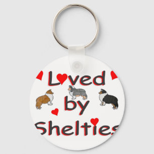 Älskat av shelties nyckelring