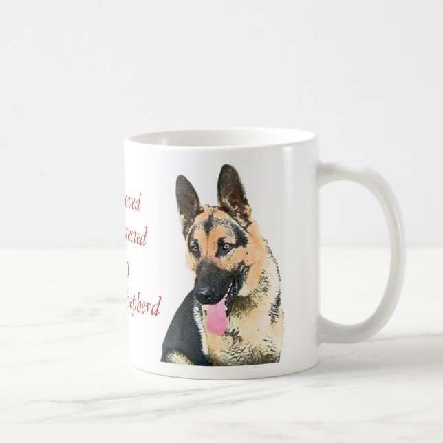 Älskat & skyddat av en tysk herde kaffemugg (Höger)