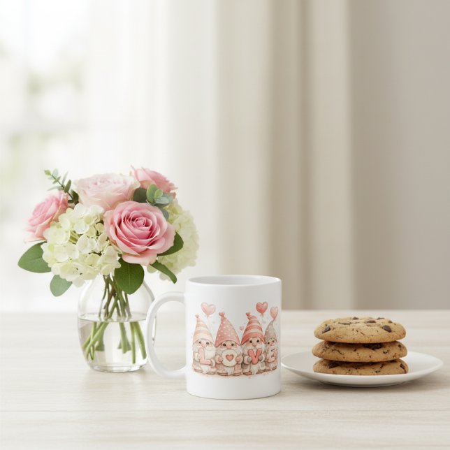 Älsklig Alla Hjärtans Dag Tomte Kärleksmugg Kaffemugg (Skapare uppladdad)