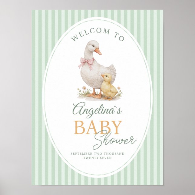 Älsklig ank- och ankung-babyshower  poster (Framsidan)