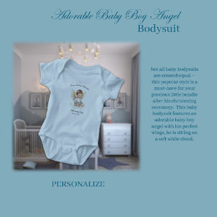 Älsklig bebis pojke ängel t shirt