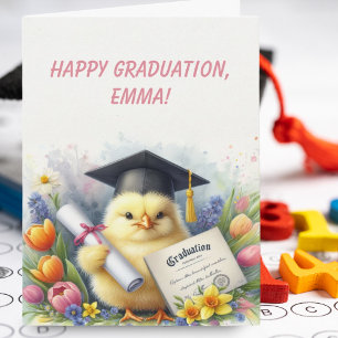 Älsklig Chickadee Glad Examen Kort