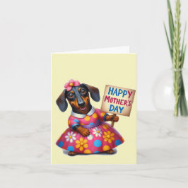 Älsklig Dachshund Mors Dag Kort
