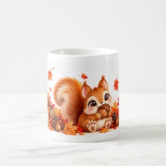 Älsklig Ekollön & Höstlöv Kaffe kopp redigerbar (Center)