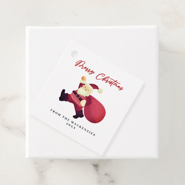 Älsklig God Jul Tomte    Gåvor Etiketter (På plats)