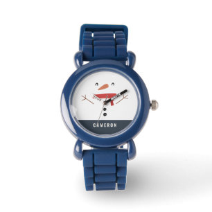 älsklig, gullig personlig från snögubbe armbandsur