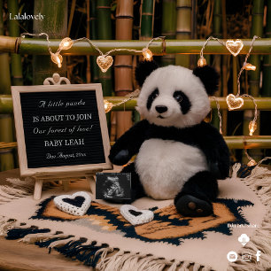 Älsklig Panda Plysch  Graviditetsannonsering Julkort