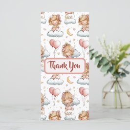 Älsklig Pastell Rosa Babyflicka Shower Tackkort