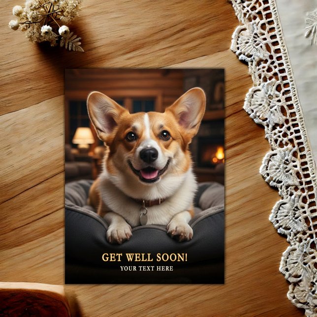 Älsklig Pembroke Welsh Corgi Snart Frisk Igen Vykort (Skapare uppladdad)