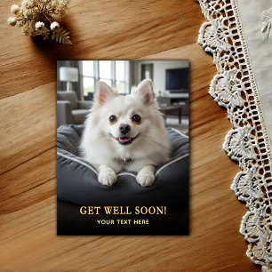 Älsklig Pomeranian Snart Bättre Vykort