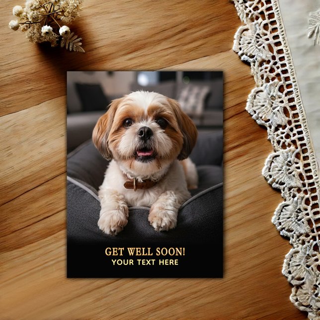 Älsklig Shih Tzu Snart Bättre Vykort (Skapare uppladdad)