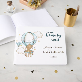 Älsklig Teddybjörn Bebis Shower Gästbok
