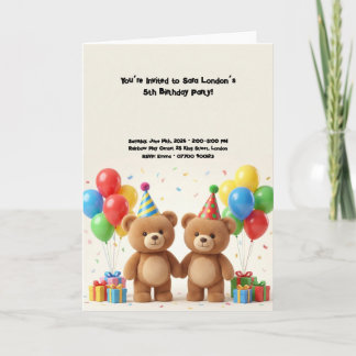 Älsklig Teddybjörn Födelsedag  Kort