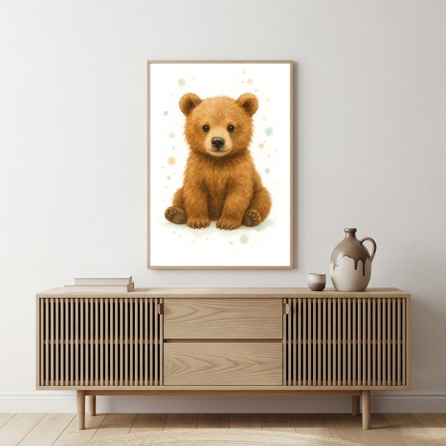 Älsklig vattenkonst med björnunge poster (Skapare uppladdad)