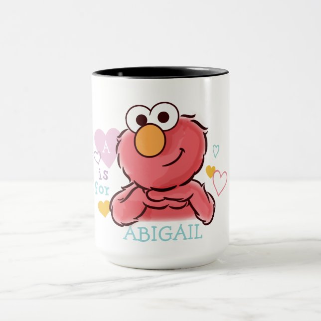 älskliga Elmo | Lägg till ditt eget namn Mugg (Center)