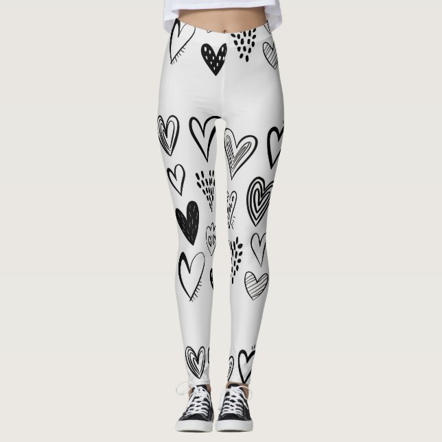 älskliga hjärtan leggings (Framsida)