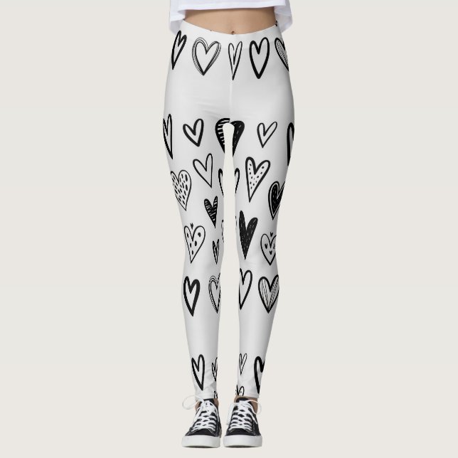 älskliga hjärtan leggings (Framsida)