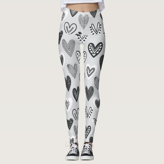 älskliga hjärtan leggings (Framsida)