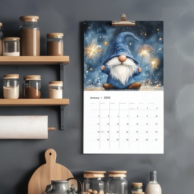 Älskliga Tomtar 2027 Enkel Sida Kalender (Skapare uppladdad)