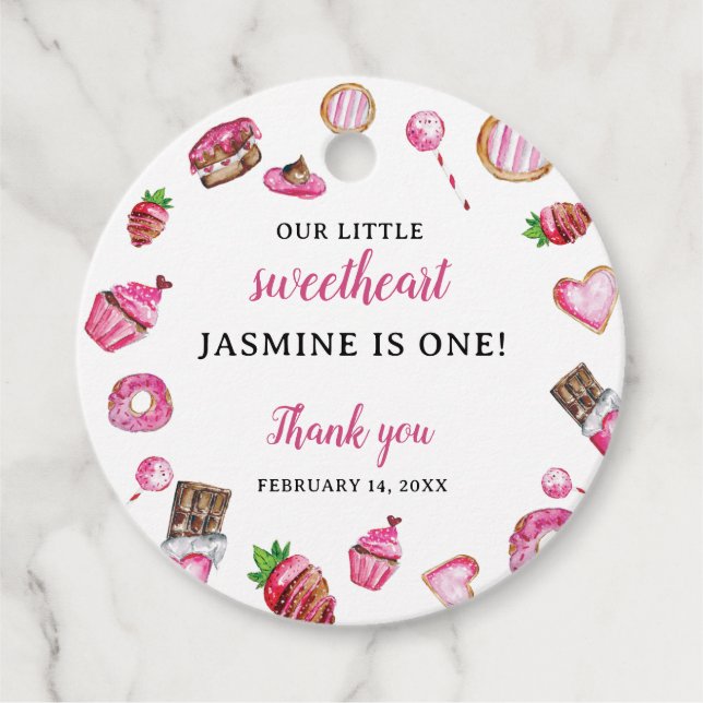 Älskling 1:a födelsedag Alla hjärtdagar Gåvor Etiketter (Framsida)