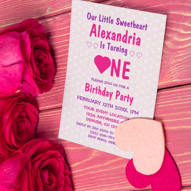 Älskling 1:a födelsedag inbjudningar (Skapare uppladdad)