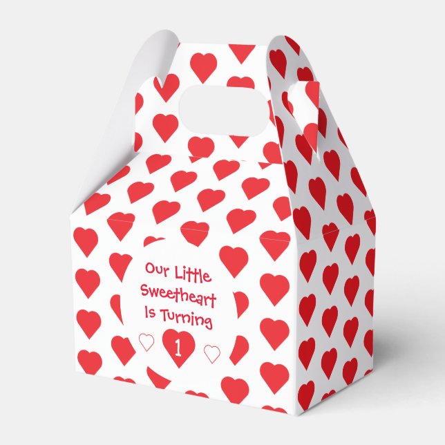 Älskling 1:a födelsedag presentaskar (Framsidan Sidan)