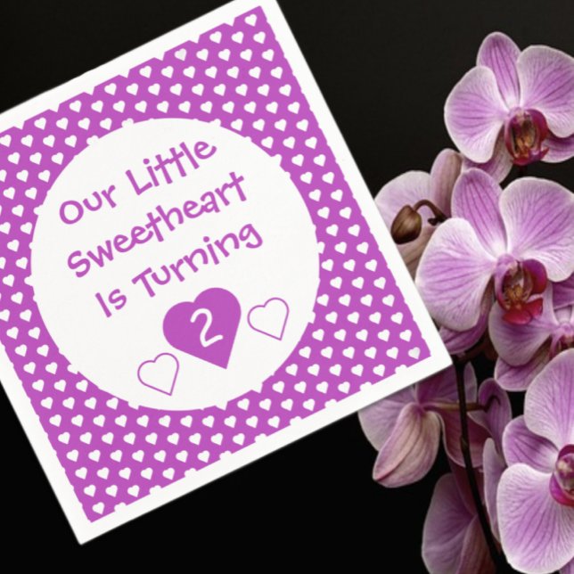 Älskling 2:a födelsedag pappersservett (Skapare uppladdad)