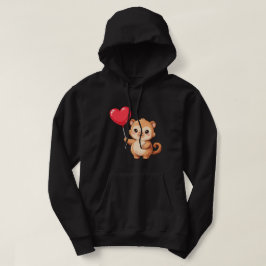 Älskling apa med ballong valentine hoodie