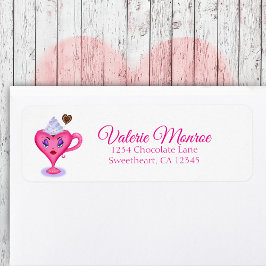 Älskling är söt sexig het chokladmugg Bröllop Returadress Etikett