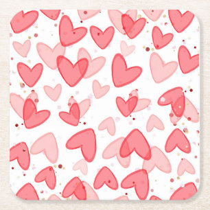 Älskling Baby Shower Alla hjärtans dag Underlägg Papper Kvadrat