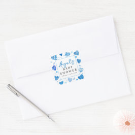 Älskling | Baby Shower Fyrkantigt Klistermärke