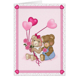 Älskling Bears - blank inuti Hälsningskort
