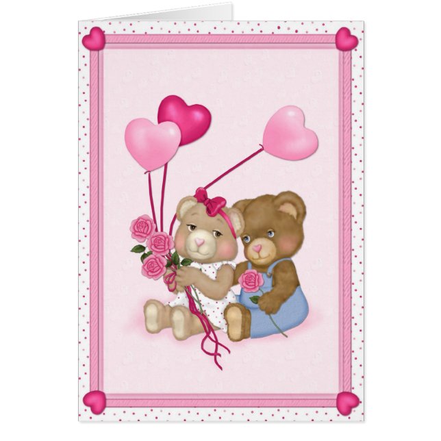 Älskling Bears - blank inuti Hälsningskort (Framsidan)
