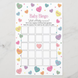 Älskling Candy Baby Bingo Baby Shower Game