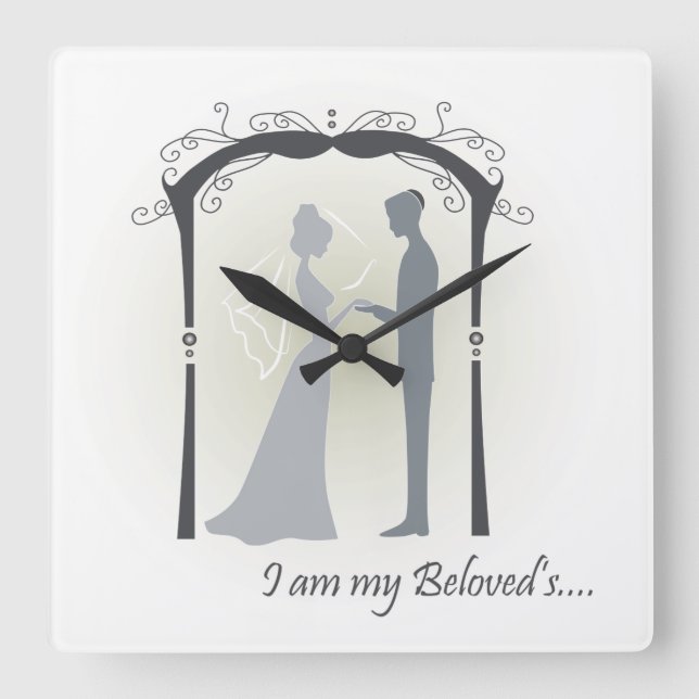 Älskling Fyrkantig Klocka (Framsida)