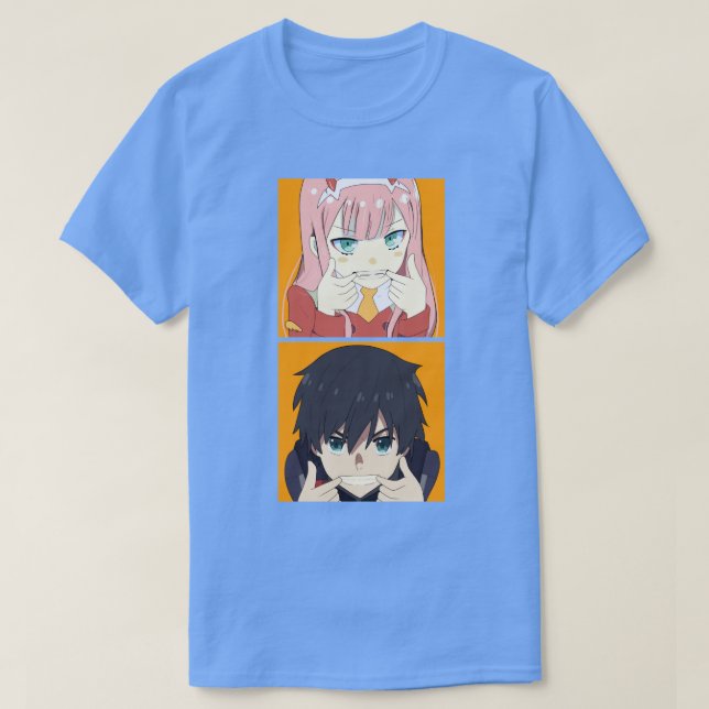 Älskling i franxen Zero Two och Hiro T Shirt (Design framsida)