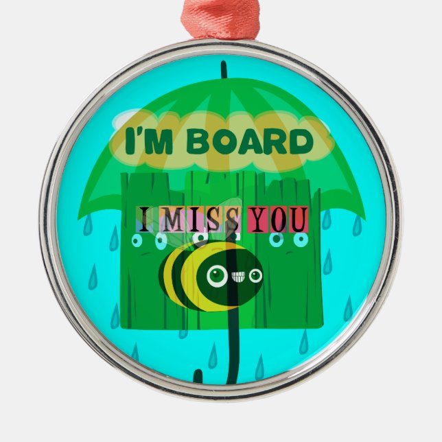 Älskling, jag saknar dig så mycket julgransprydnad metall (Framsidan)