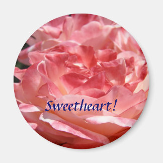Älskling! magnetpresenter Rosa Ros Blomsterträdgår Magnet