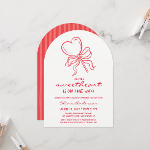 Älskling randiga lollypop Baby Shower Inbjudningar
