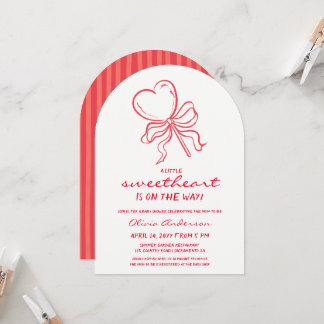 Älskling randiga lollypop Baby Shower Inbjudningar